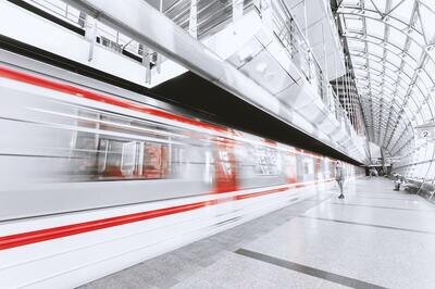 train leaving station